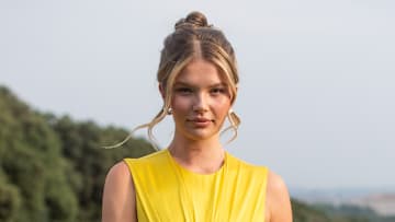 Ellie Thumann attends the Max Mara Cruise in Caserta, Italy in June 2025.