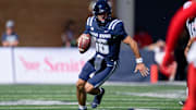 Utah State Aggies quarterback Bryson Barnes.