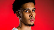 Sep 29, 2025; Cleveland, OH, USA;  Cleveland Cavaliers guard Tyrese Proctor (24) during media day at Rocket Arena. Mandatory Credit: Ken Blaze-Imagn Images