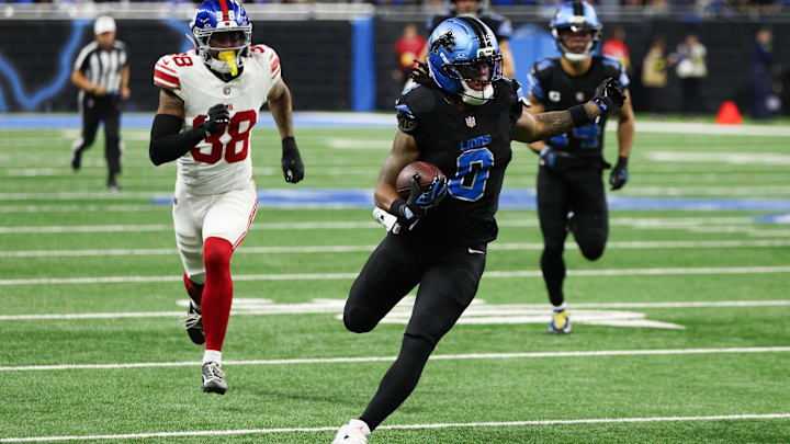 Detroit Lions running back Jahmyr Gibbs is a great prop target in Week 13. 