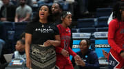 Coach Tomekia Reed; Jackson State v Connecticut in the First Round of the 2024 NCAA Women's Basketball Championship; Joe Buglewicz/GettyImages