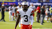 Sep 14, 2025; Baltimore, Maryland, USA; Cleveland Browns wide receiver Jerry Jeudy (3) after the game against the Baltimore Ravens at M&T Bank Stadium. Mandatory Credit: Peter Casey-Imagn Images