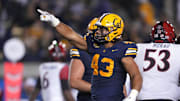 Cal edge rusher Ryan McCulloch points the way