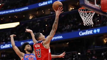 Feb 14, 2022; Washington, District of Columbia, USA; Washington Wizards forward Kyle Kuzma (33)