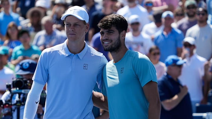 Carlos Alcaraz defeated Jannik Sinner via walkover in the Cincinnati Open final.
