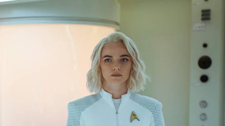 Pictured: Jess Bush as Chapel of the Paramount+ original series STAR TREK: STRANGE NEW WORLDS. Photo Cr: Marni Grossman/Paramount+ ©2022 ViacomCBS. All Rights Reserved.