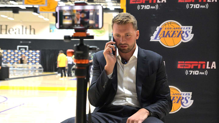 Luka Doncic discussed his reaction to the Lakers' trade with the Wall Street Journal. Luka Doncic discussed his reaction to the Lakers' trade with the Wall Street Journal.