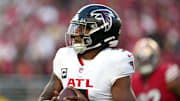 Atlanta Falcons quarterback Michael Penix Jr. struggled when pressured by the San Francisco 49ers defense. 
