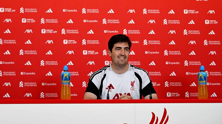 New Liverpool Manager Andoni Iraola Photocall and Press Conference