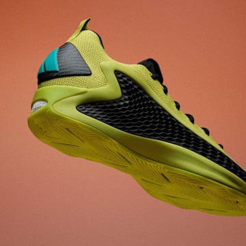 The adidas Anthony Edwards 1 Low "Preloved Lime" colorway.