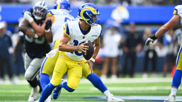 Los Angeles Rams quarterback Stetson Bennett (13)