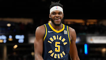 Indiana Pacers forward Jarace Walker (5) during a game against the Chicago Bulls.