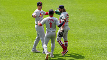 Lars Nootbaar, Victor Scott II, Brendan Donovan, St. Louis Cardinals 