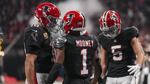 Atlanta Falcons wide receiver Darnell Mooney, Drake London, Fantasy Footbal
