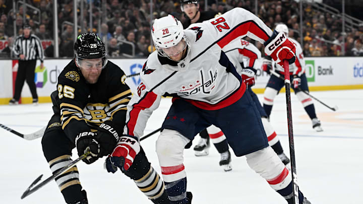 Nic Dowd, Washington Capitals Mandatory Credit: Brian Fluharty-Imagn Images