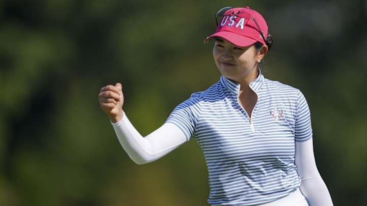 Rose Zhang is 3-0 at the Solheim Cup. 