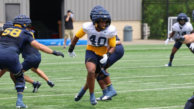 West Virginia University linebacker Josiah Trotter.