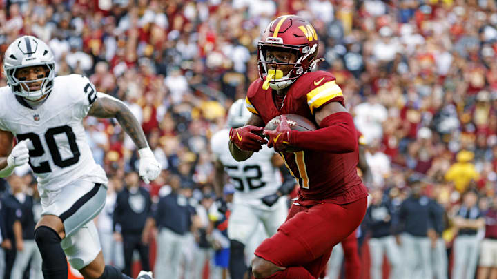 Commanders wide receiver Terry McLaurin has reaggravated his quad injury. Commanders wide receiver Terry McLaurin has reaggravated his quad injury.