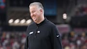 Purdue Boilermakers head coach Matt Painter smiles ahead of the NCAA Men’s Basketball Tournament Final Four game 