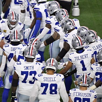 Dallas Cowboys quarterback Dak Prescott is introduced before the game against the Arizona Cardinals.