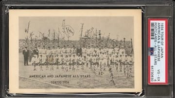 Postcard from 1934 Tour of Japan All-Stars