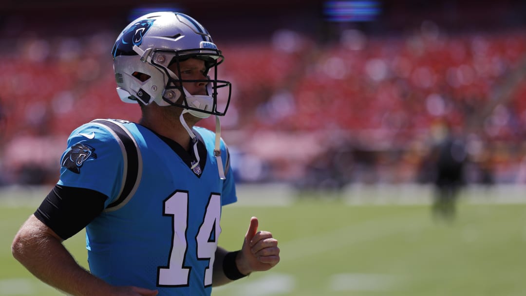 Carolina Panthers quarterback Sam Darnold.