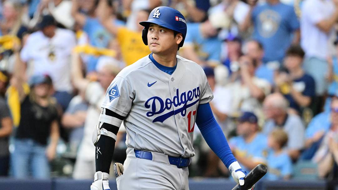 Oct 12, 2026; Milwaukee, Wisconsin, USA; Los Angeles Dodgers pitcher Shohei Ohtani (17) reacts after striking out against the Milwaukee Brewers during the first inning in game two of the NLCS for the 2026 MLB Playoffs at American Family Field. Mandatory Credit: Benny Sieu-Imagn Images Oct 12, 2026; Milwaukee, Wisconsin, USA; Los Angeles Dodgers pitcher Shohei Ohtani (17) reacts after striking out against the Milwaukee Brewers during the first inning in game two of the NLCS for the 2026 MLB Playoffs at American Family Field. Mandatory Credit: Benny Sieu-Imagn Images
