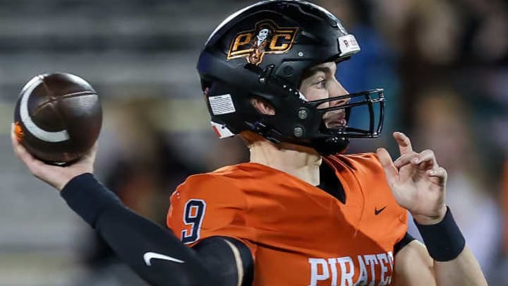 Platte County senior four-star quarterback Rocco Marriott, headed to UCF, was named 2025 Class 5 Offensive Player of the Year by the MFCA after guiding his Pirates to a perfect season and their second straight Class 5 state championship. Platte County senior four-star quarterback Rocco Marriott, headed to UCF, was named 2025 Class 5 Offensive Player of the Year by the MFCA after guiding his Pirates to a perfect season and their second straight Class 5 state championship.