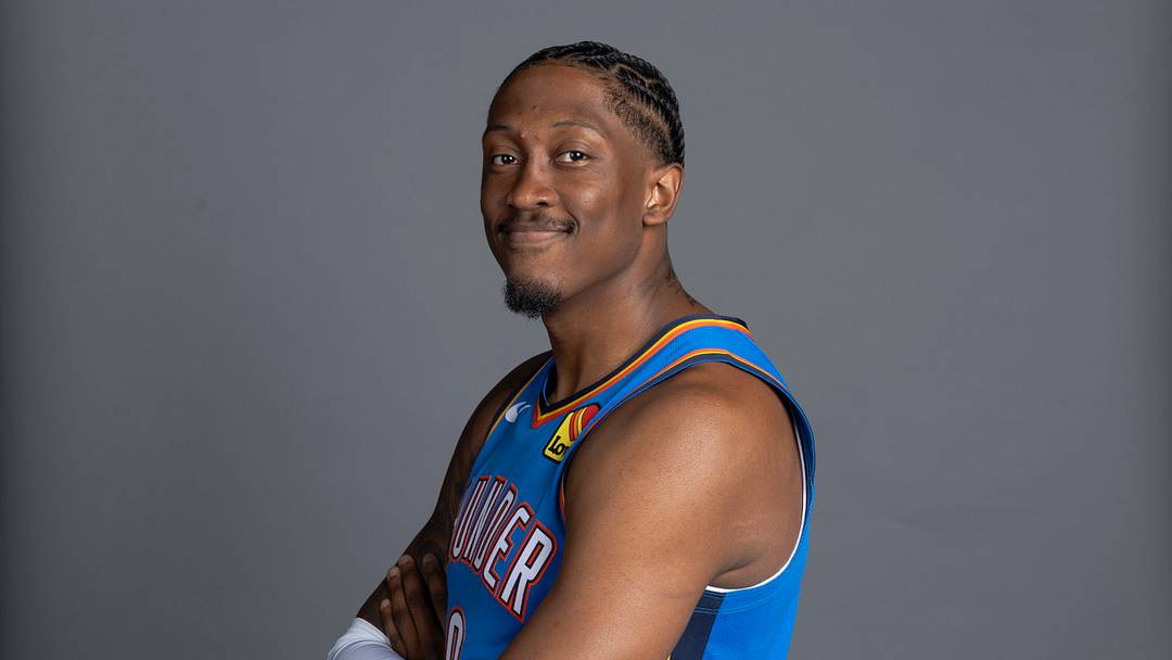 Sep 28, 2026; Oklahoma City, OK, USA; Oklahoma City Thunder guard/forward Jalen Williams (8) poses for a photo during Oklahoma City Thunder Media Day at Paycom Center. Mandatory Credit: Alonzo Adams-Imagn Images Sep 28, 2026; Oklahoma City, OK, USA; Oklahoma City Thunder guard/forward Jalen Williams (8) poses for a photo during Oklahoma City Thunder Media Day at Paycom Center. Mandatory Credit: Alonzo Adams-Imagn Images