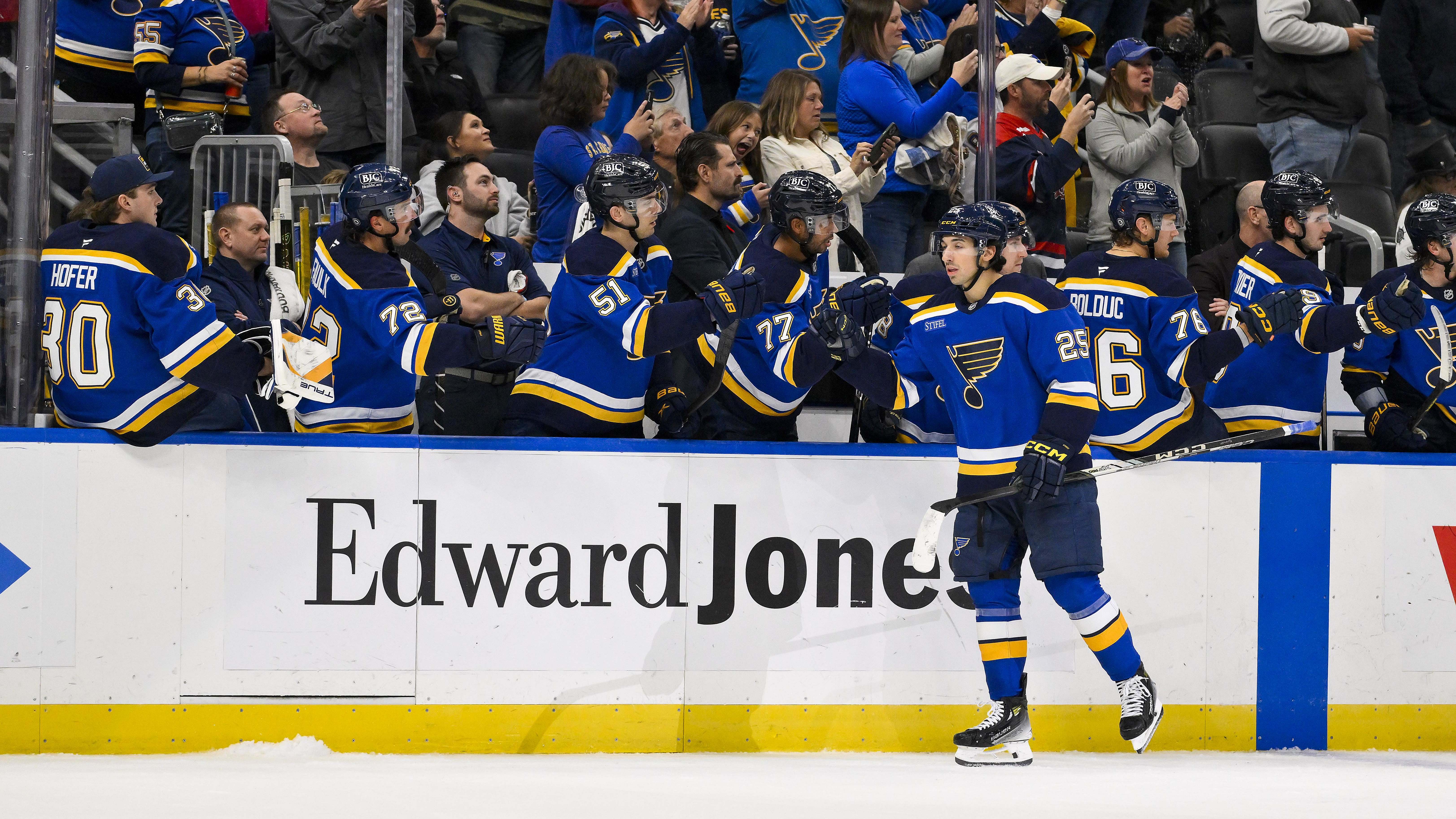 NHL 積分榜以進球數排名：聖路易藍調隊接近聯盟榜首？