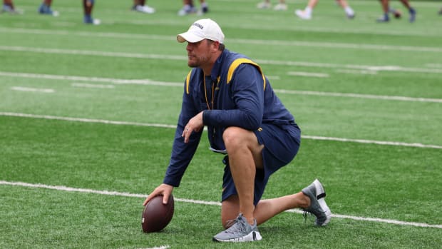 West Virginia University outside linebackers coach Victor Cabral.