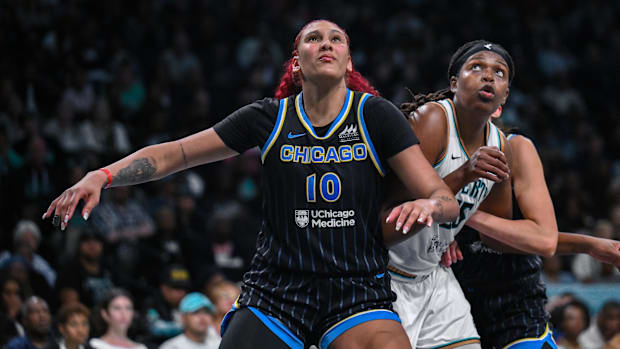 Aug. 21, 2025; Chicago Sky v. New York Liberty. Mandatory Credit: John Jones-Imagn Images