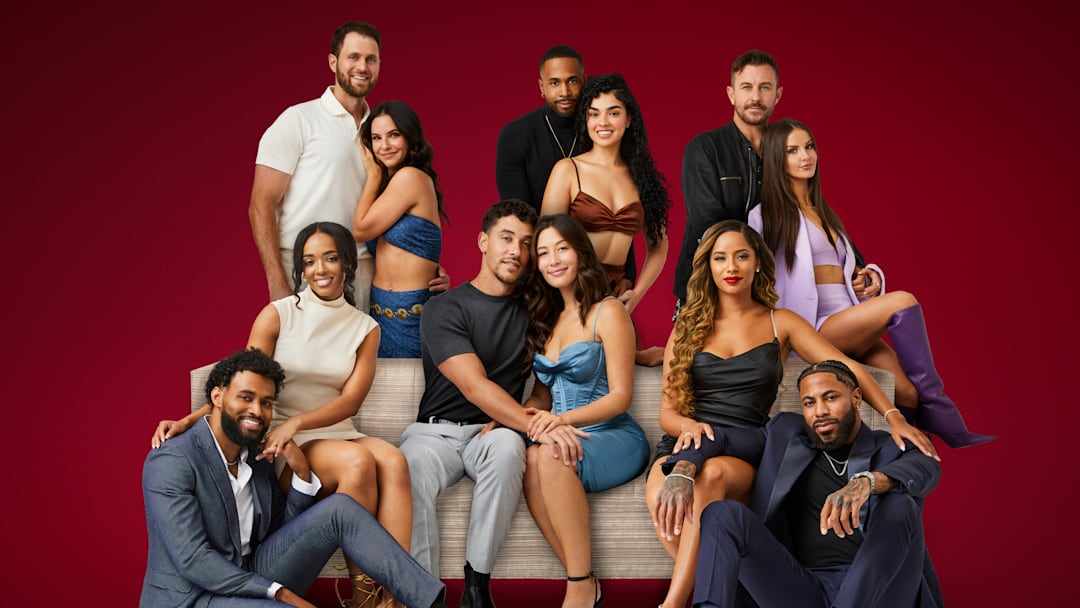 The Ultimatum: Marry or Move On Season 3. (L to R) Scotty Lewis; Aria De Westbrooks; Dave Adams; Vanessa Hattaway; Caleb Lefterys; Mariah Zernik; Micah Hardeman; Chanel Watkins; Nick Tramontin; Sandy Gallagher; Zaina Sesay; and J.R Warren in Season 3 of The Ultimatum: Marry or Move On. Cr. Adam Rose / Netflix © 2024