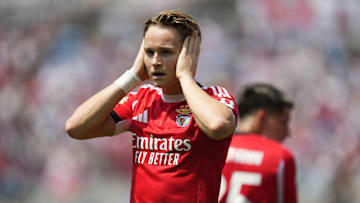 Le Norvégien Andreas Schjelderup buteur face au Bayern Munich, synonyme de première place pour Benfica.