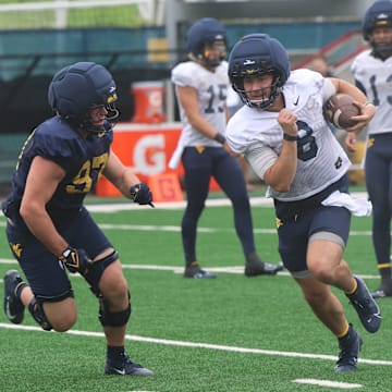 West Virginia University quarterback Nicco Marchiol