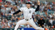 Sep 6, 2025; Detroit, Michigan, USA;  Detroit Tigers pitcher Tarik Skubal (29) pitches in the first inning against the Chicago White Sox at Comerica Park. Mandatory Credit: Rick Osentoski-Imagn Images