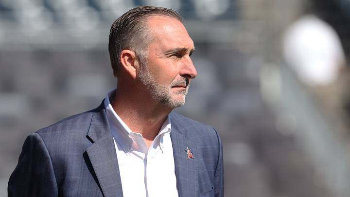 Sep 6, 2026; Pittsburgh, Pennsylvania, USA;  Los Angeles Angels interim general manager John Mozeliak  looks on before the game against the Pittsburgh Pirates at PNC Park.  Mandatory Credit: Charles LeClaire-Imagn Images