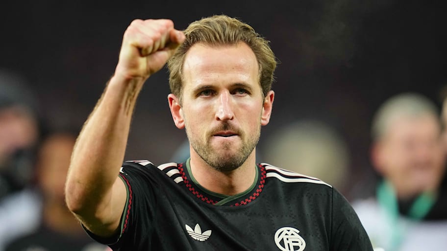 Harry Kane celebrating.