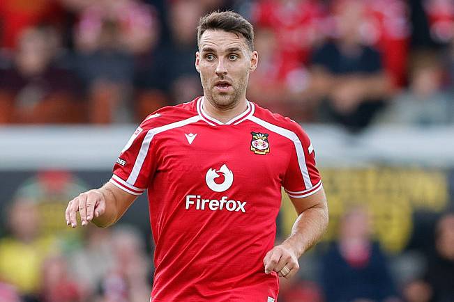 Wrexham's Matty James during the Sky Bet Championship match at The Racecourse Ground..