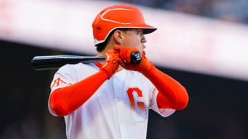 Jun 11, 2024; San Francisco, California, USA; San Francisco Giants first base Wilmer Flores (41) during the game against the Houston Astros at Oracle Park.