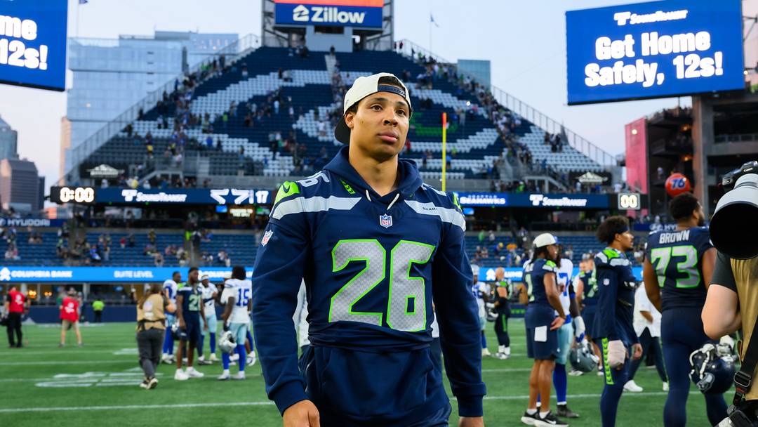 Aug 15, 2026; Seattle, Washington, USA; Seattle Seahawks running back Zach Charbonnet (26) after the game against the Dallas Cowboys at Lumen Field. Mandatory Credit: Steven Bisig-Imagn Images Aug 15, 2026; Seattle, Washington, USA; Seattle Seahawks running back Zach Charbonnet (26) after the game against the Dallas Cowboys at Lumen Field. Mandatory Credit: Steven Bisig-Imagn Images