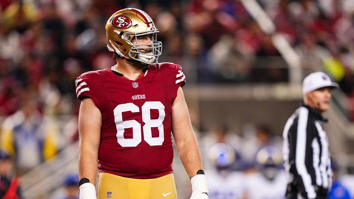 San Francisco 49ers right tackle Colton McKivitz (68)