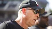 Oct 11, 2025; Cincinnati, Ohio, USA; Cincinnati Bearcats head coach Scott Satterfield walks off the field after his team’s game against the UCF Knights at Nippert Stadium. Mandatory Credit: Aaron Doster-Imagn Images