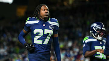 Riq Woolen of the Seattle Seahawks