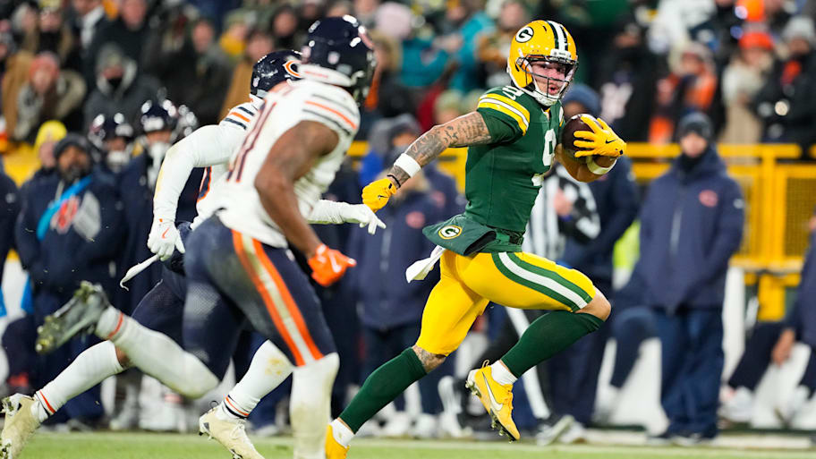 Christian Watson played a key role in the Packers’ 28–21 win over the Bears. 