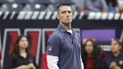 Aug 16, 2025; Houston, Texas, USA; Houston Texans general manager Nick Caserio stands on the field before the game against the Carolina Panthers at NRG Stadium. Mandatory Credit: Troy Taormina-Imagn Images