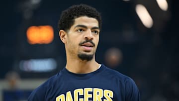 Indiana Pacers guard Ben Sheppard (26) against the Golden State Warriors.