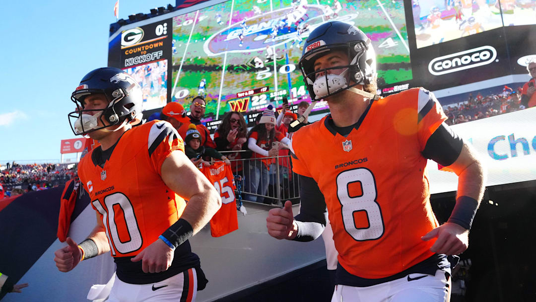 Broncos quarterbacks Bo Nix and Jarrett Stidham met back in 2018 at Auburn.
