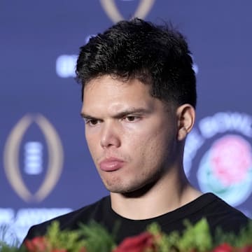 Dillon Gabriel after No. 1 Oregon's 41–21 loss to No. 6 Ohio State in the Rose Bowl on Jan. 1, 2025.