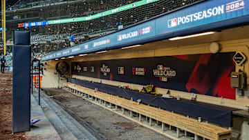 An empty dug out after the Milwaukee Brewers fall to the New York Mets in Game 3 of National League wild-card series on Thursday October 3, 2024 at American Family Field in Milwaukee, Wis.
